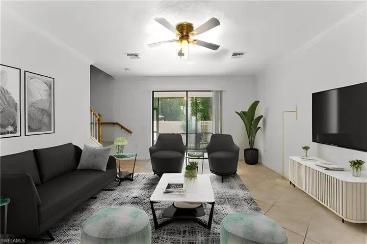 VIRTUALLY STAGED LIVING ROOM