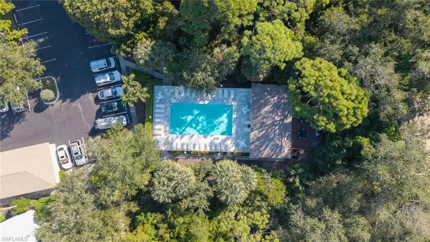 Drone / aerial view of Naples Cove pool