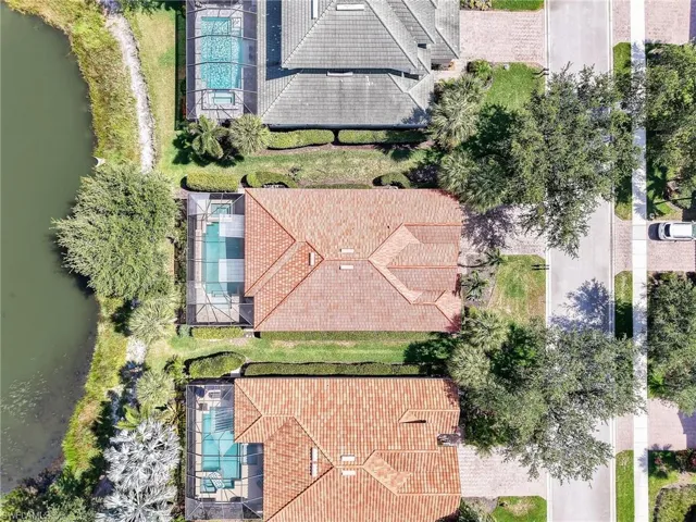 Bird's eye view of a pool
