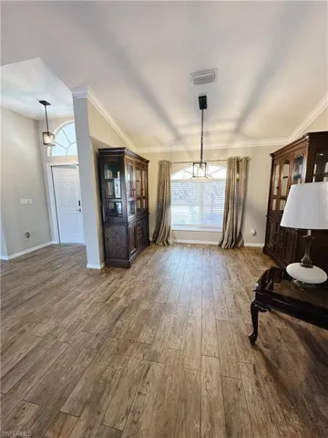 from living room, looking to front door and dining room