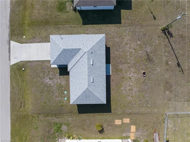 Birds eye view of property