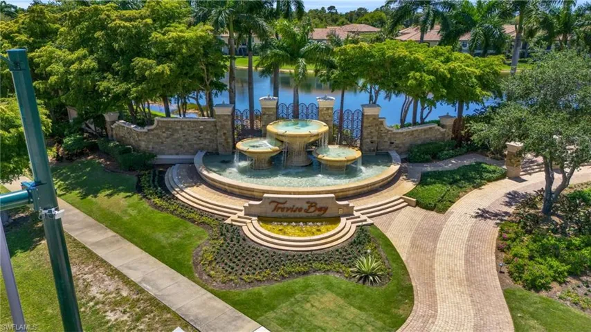 Surrounding community with a water view