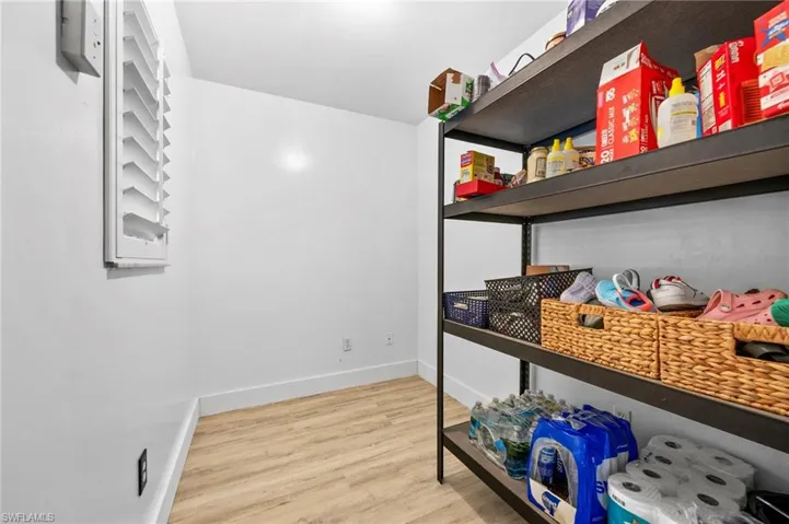 Pantry that could be easily converted to a pool bath