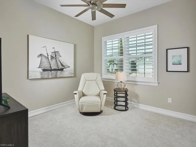 Guest bedroom tucked privately away from the primary, making it a great place for guests to get away.