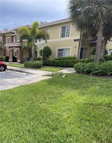 View of front of home with a front yard