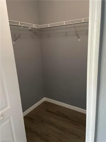 Spacious closet with hardwood / wood-style floors
