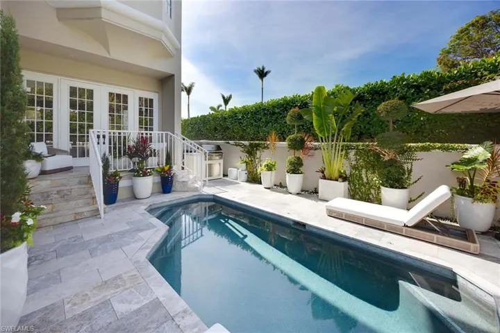 Equisitely designed private pool and grill