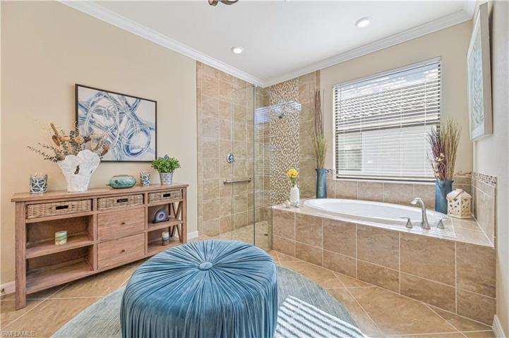 Custom Tile  Floor to Ceiling Shower - Soaker Tub