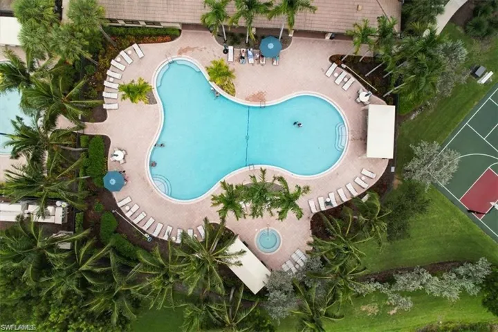 Bird's eye view of a pool