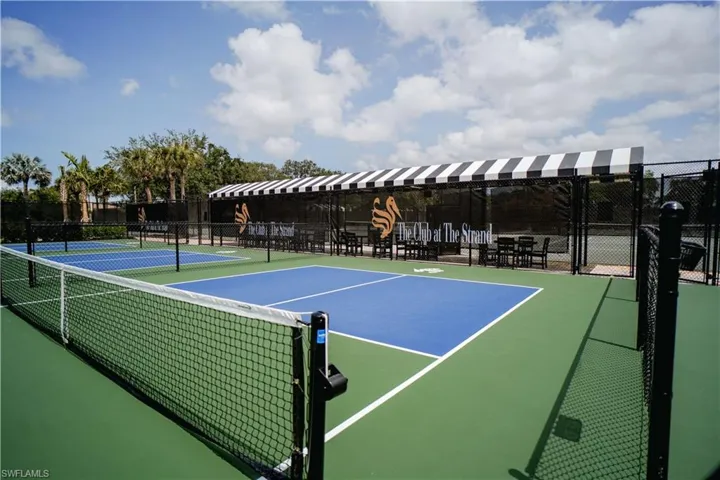 View of tennis court