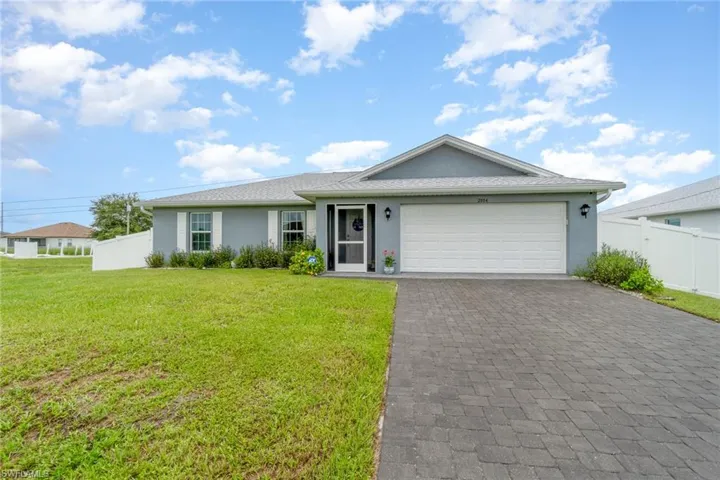 Single story home with 2 car garage