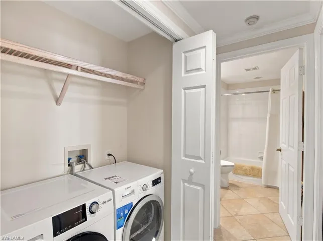 Full size Bosch Dryer and GE Washer.