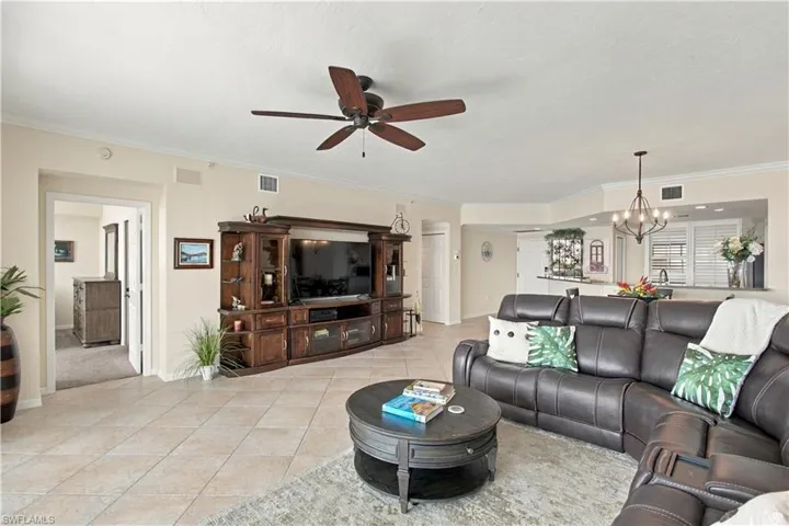 Diagonal tile throughout except for carpet in bedrooms.