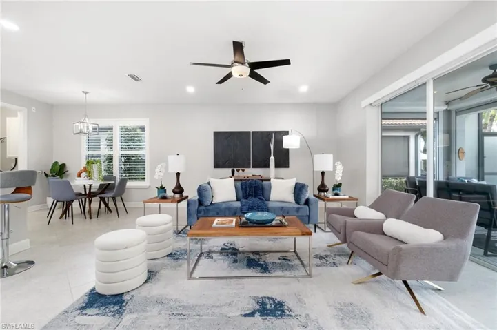 Open floor plans provides a light and airy feel to the main living space