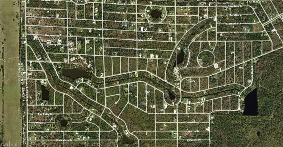 Aerial Map. Depicting the property's location within a platted subdivision