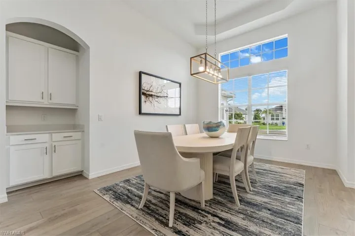 Formal Dining Room with Built in Bar