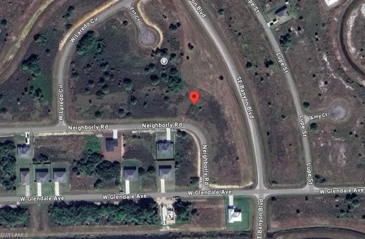 Aerial view of property's location