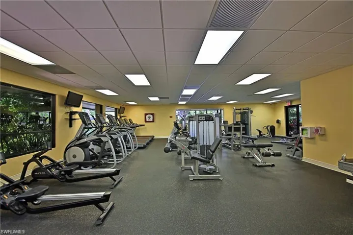 Gym with a drop ceiling