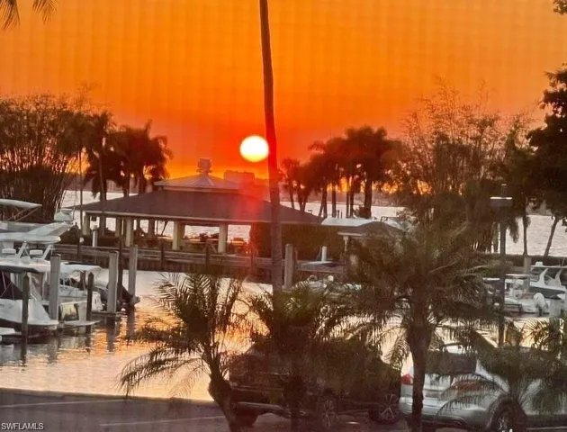 View of community featuring a water view