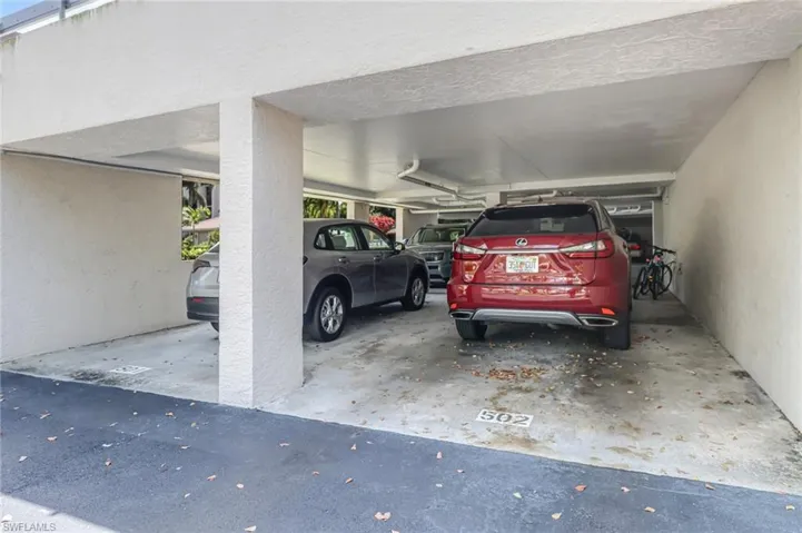 Garage with a carport