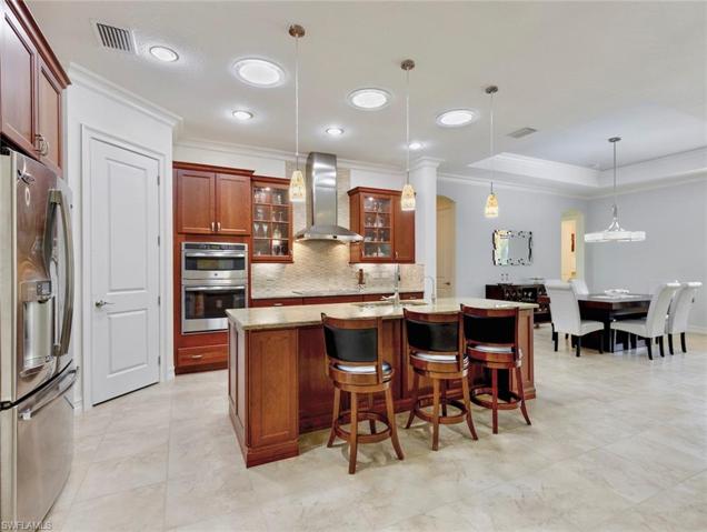 Chef's Kitchen, sun globes over island for extra light