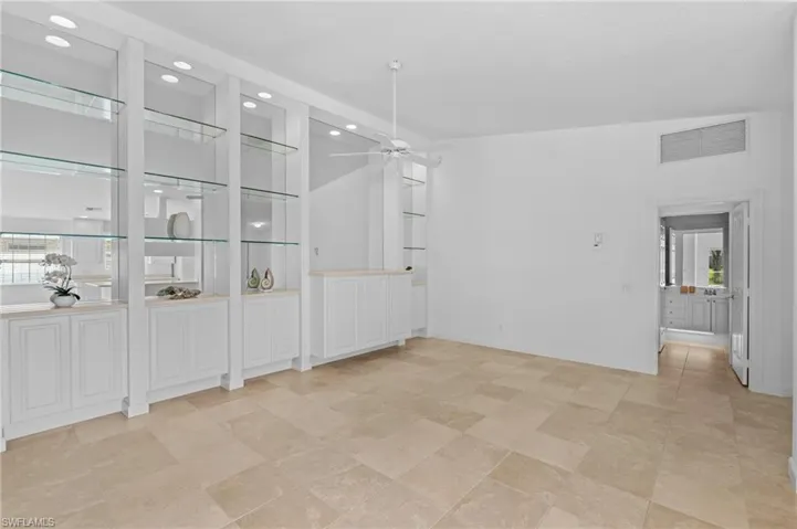 Unfurnished room with ceiling fan
