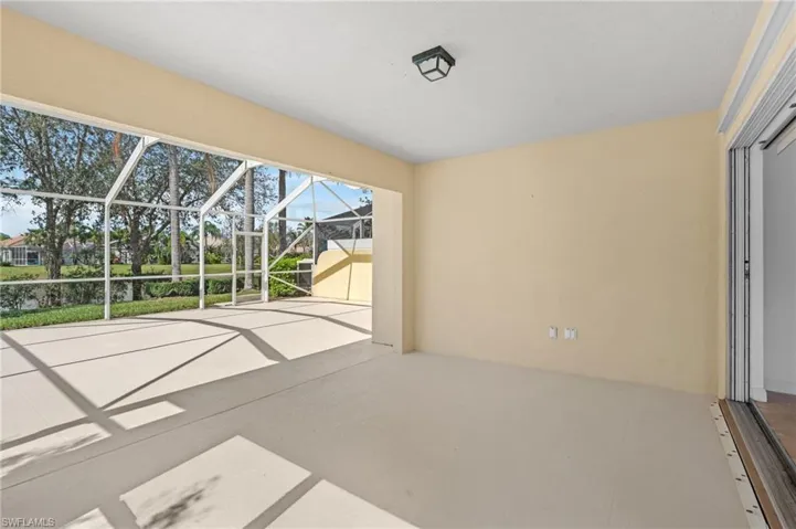 View of patio / terrace with a lanai