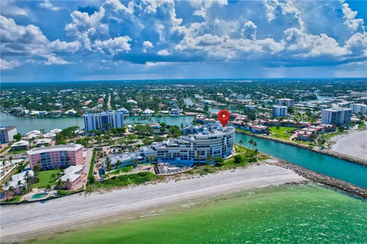Aerial view from the Gulf side