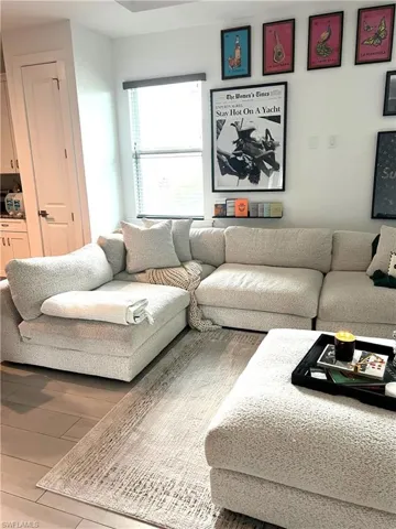 Living room featuring wood finished floors