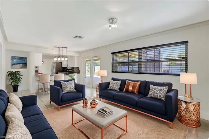 Staged family room