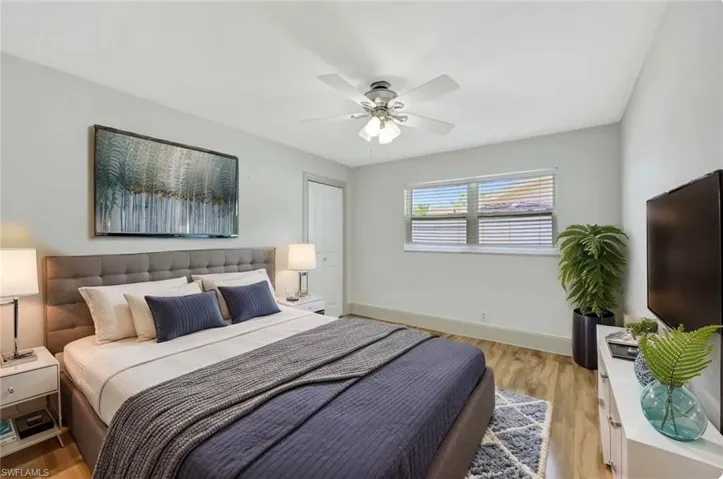Staged bedroom