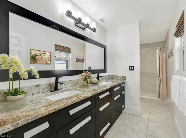 Staged bathroom