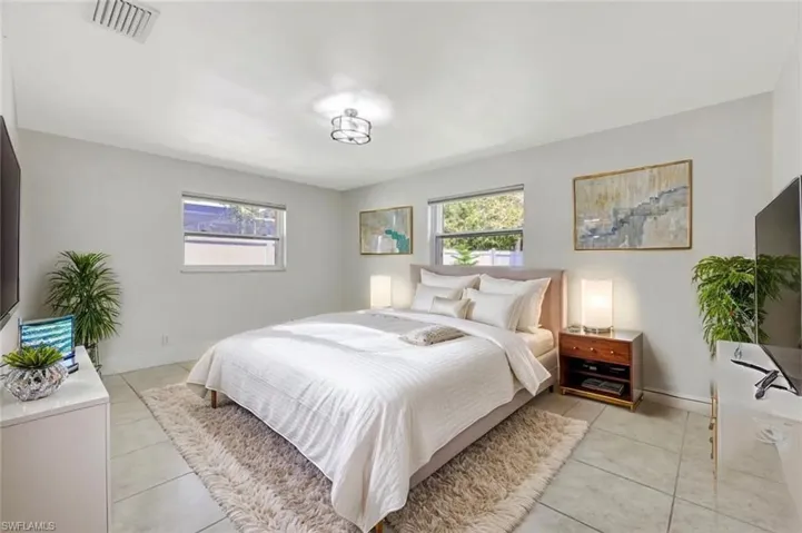 Staged bedroom