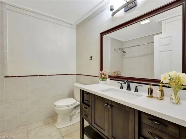Staged bathroom