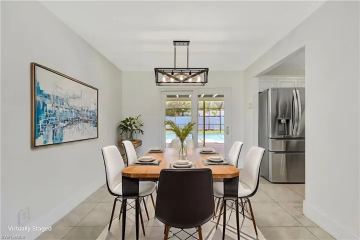 Staged dning room