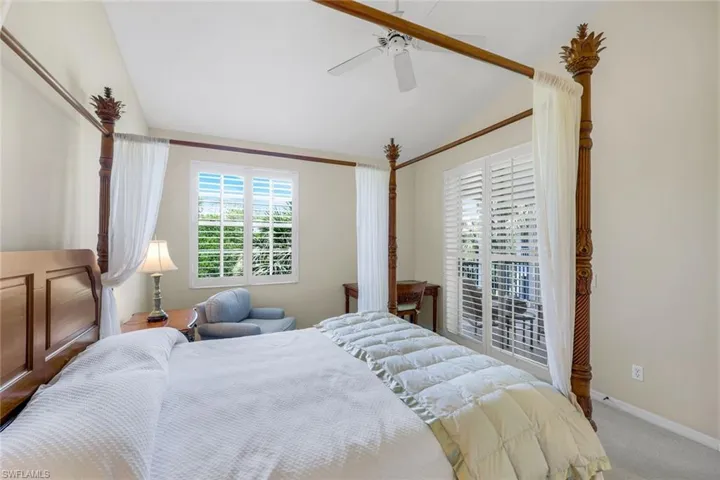 Spacious guest suite with room for a seating area.