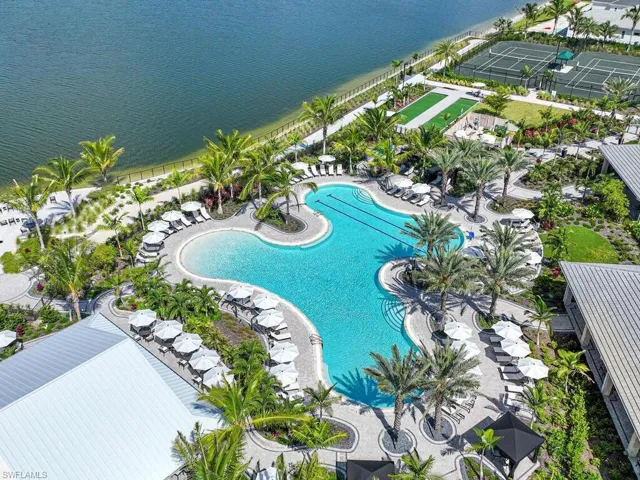 Aerial view of pool