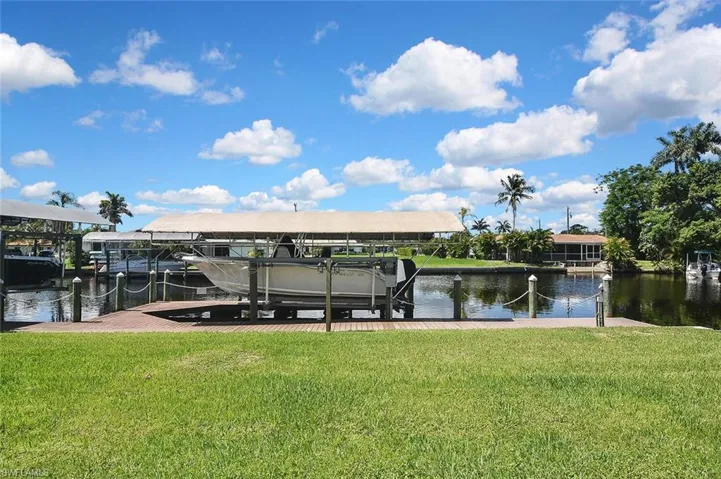 The 20K-lb. canopied boat lift protects your boat from the elements...