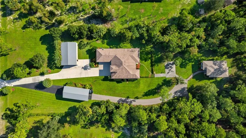 Birds eye view of property