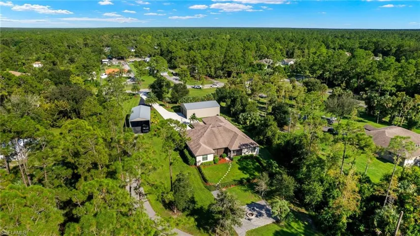 Birds eye view of property