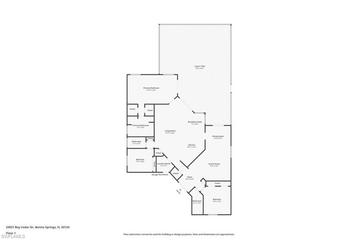 Photographer floor plan *DIMENSIONS APPROXIMATE*