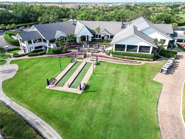 Bocce and back of the clubhouse