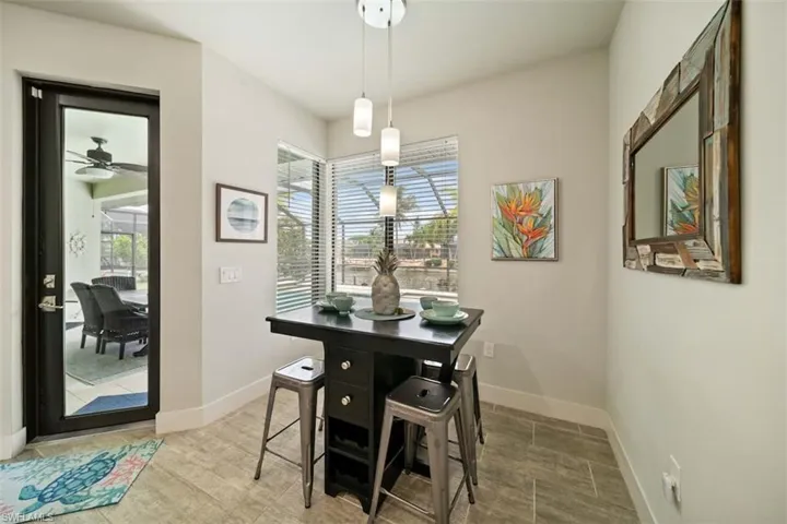 View of dining area