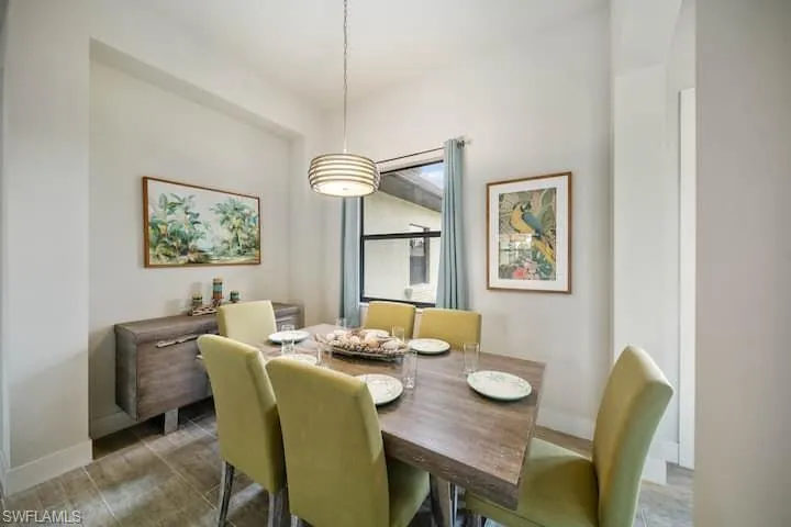 View of dining space