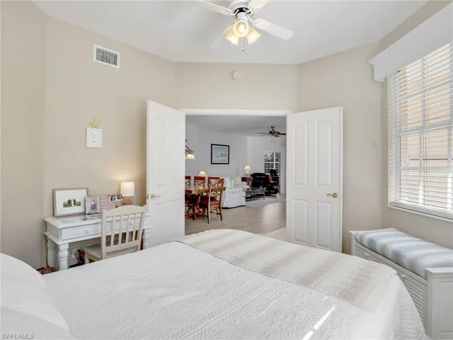 Guest Bedroom with Ceiling Fan