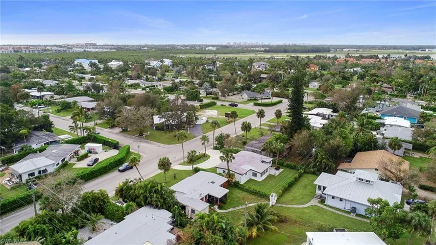 Birds eye view of property