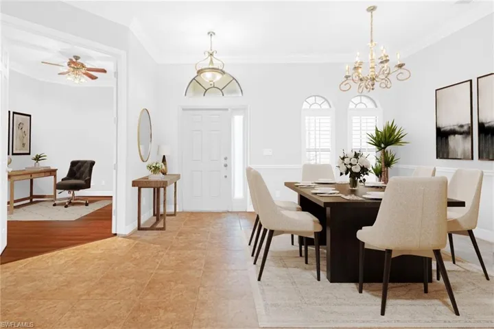 Digitally staged entry way - entire home was just painted white inside (3/17/24)