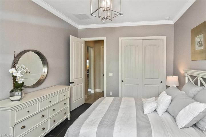 Guest bedroom has large closet
