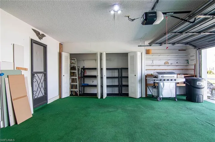 Lots of storage shelves and a king size gas grill provided for your family cook outs!