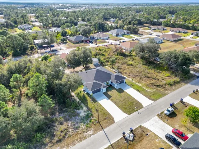 Aerial view of residential area